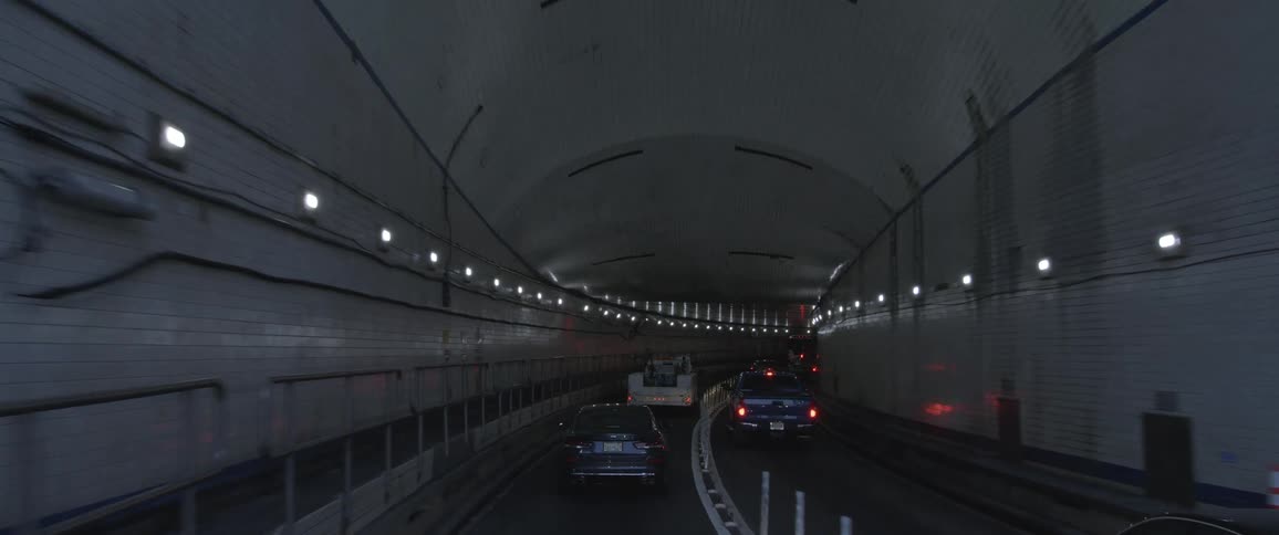 Vehicles driving through a tunnel