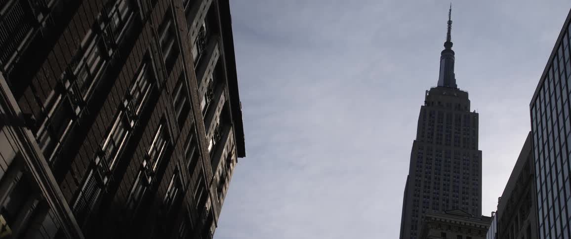 Buildings and skyscrapers in a city