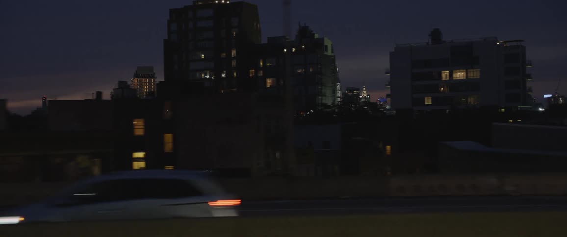 Panning shot of a city