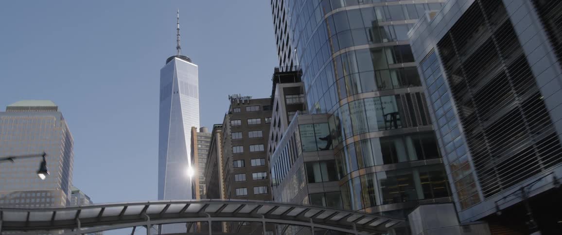 Skyscrapers and tall buildings in a metro area