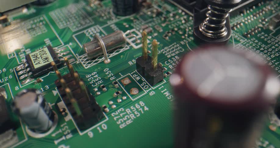 A close up of a control board