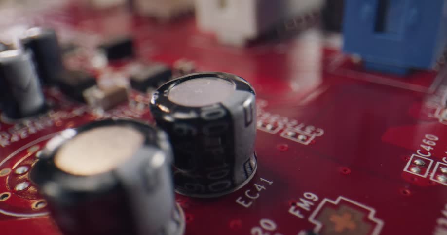 The board is red and covered with chips