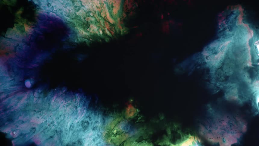 Liquid paint mixing to make abstract art