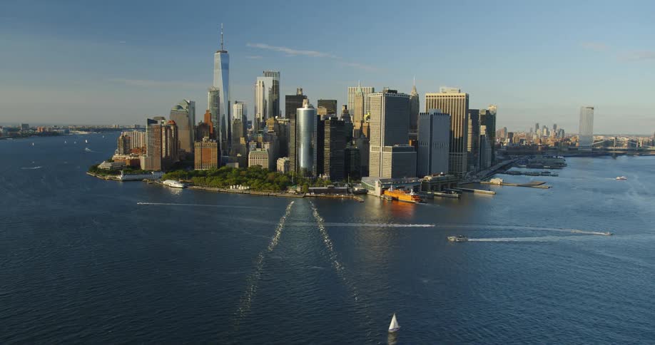 Aerial shot of new york city