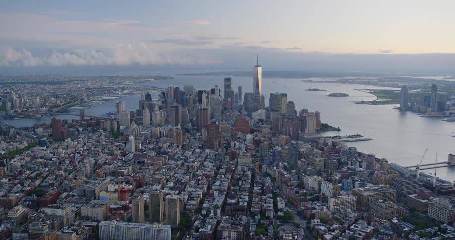 Aerial shot of new york city