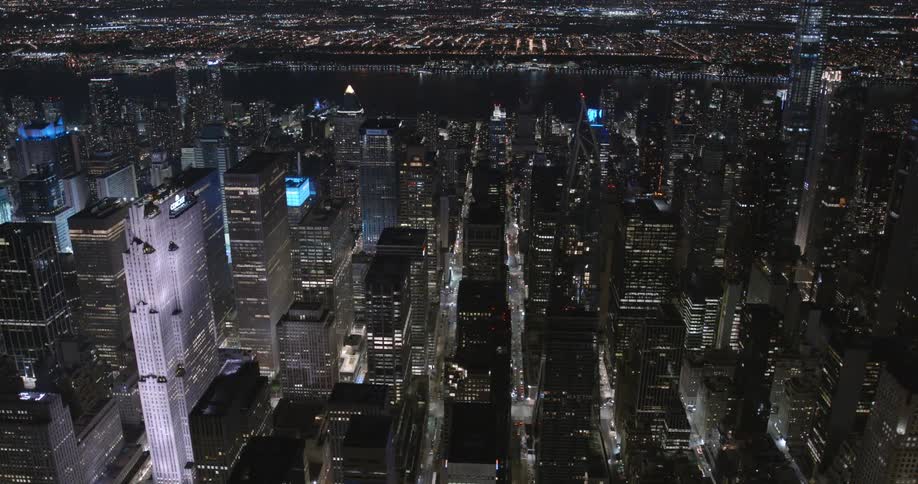 A city skyline with roads buildings and skyscrapers