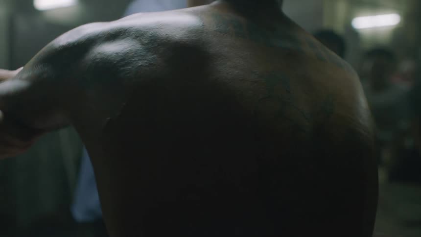 A man preparing for a boxing match