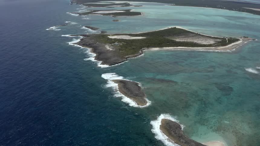 Ocean waters with islands
