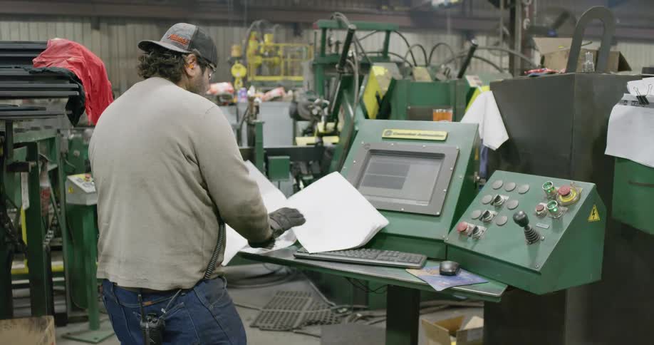 A man working on a machine