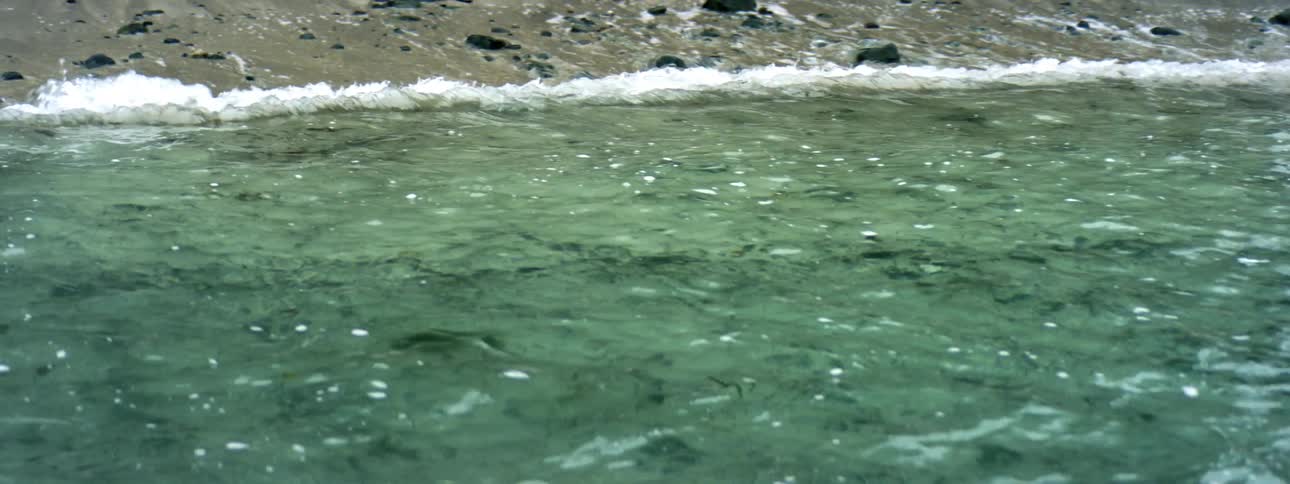 Ocean water is moving towards the coast