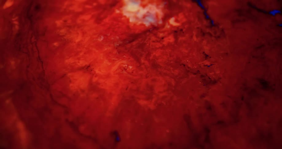 Abstract footage of colored dyes mixing together