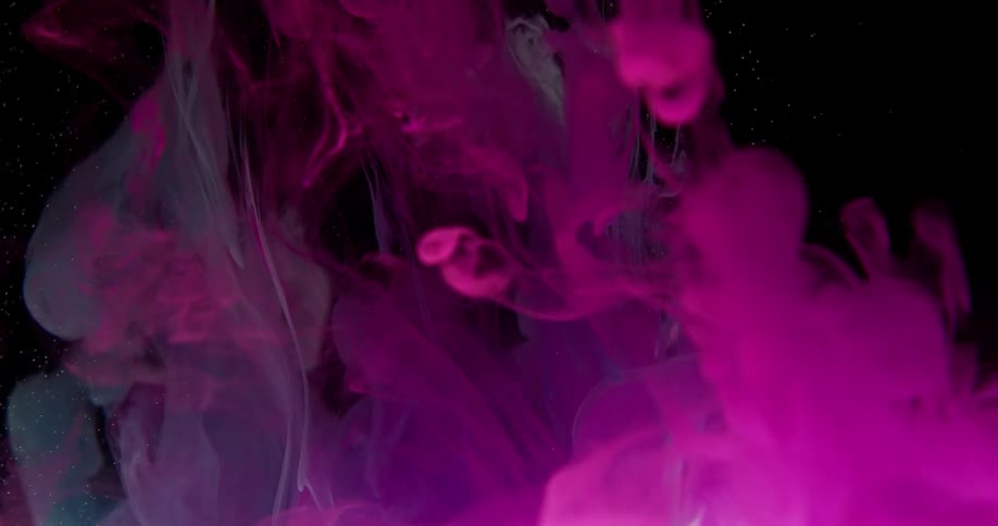 Colored dyes mixing in liquid