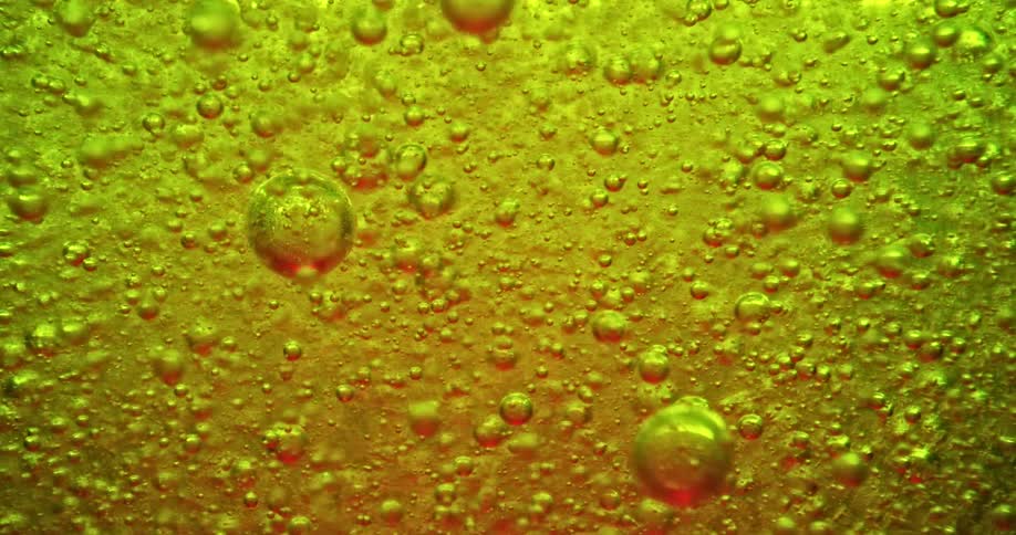 A close up of bubbles in a liquid