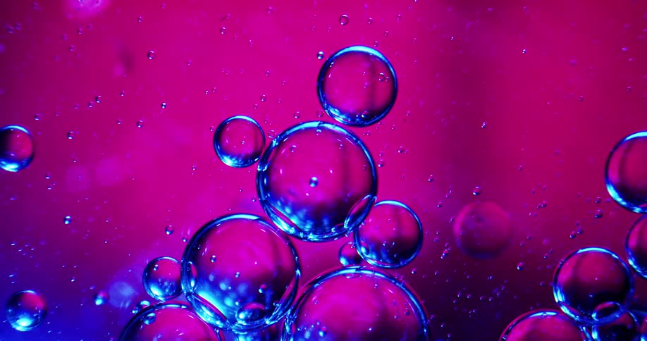 The bubbles move around and pop