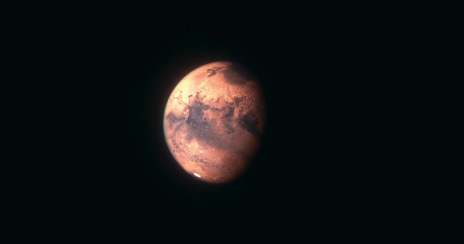The planet is spinning in space