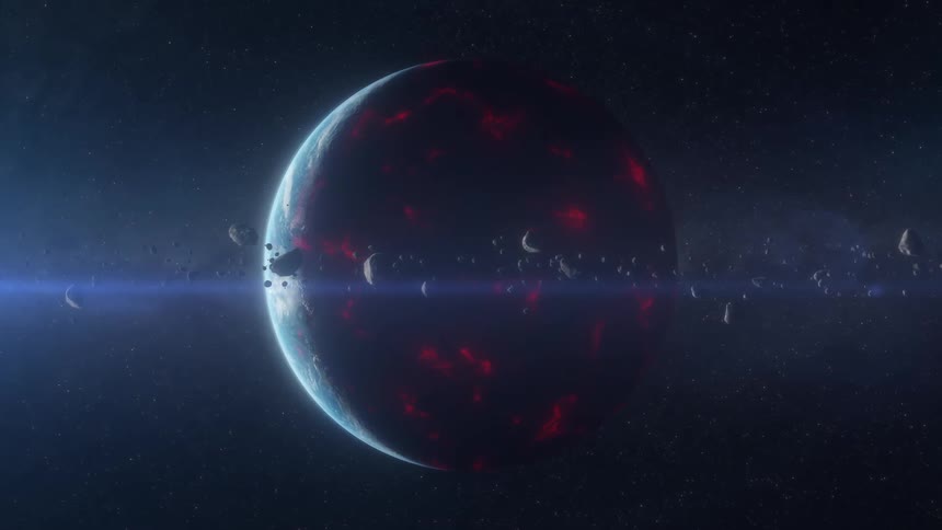 Early Earth seen with asteroids and volcanic activity