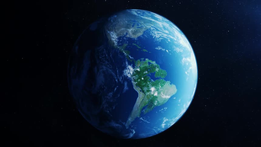 Future Earth with high sea levels and new coastline