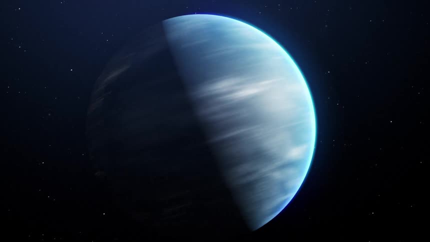 The earth spinning rapidly
