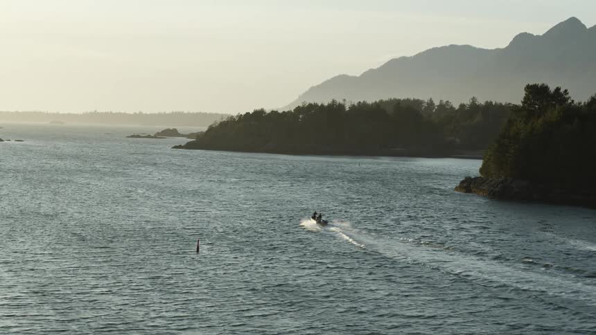 People boating on a lake