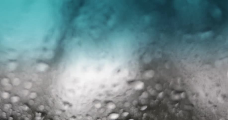 Droplets of rain falling