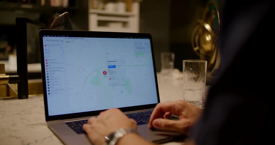 A person using a laptop