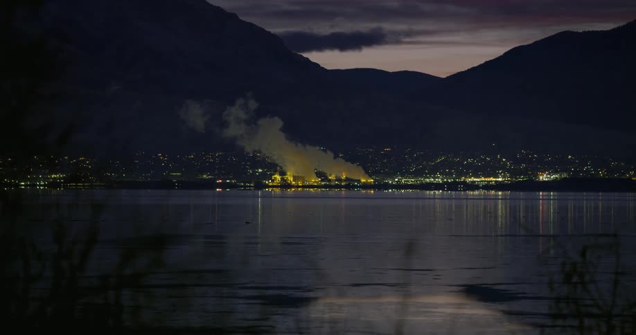 A factory producing smoke