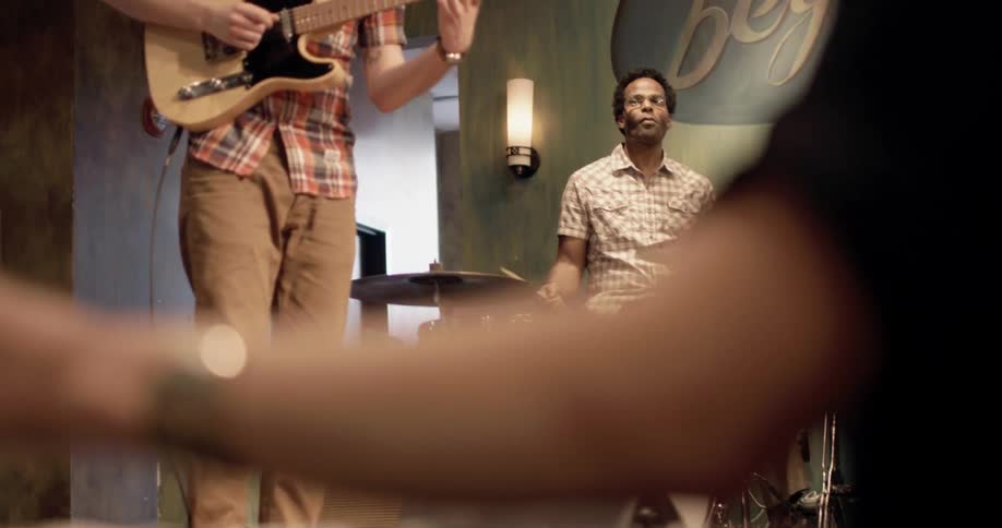 A small band playing