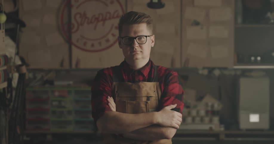 A man standing in a workshop