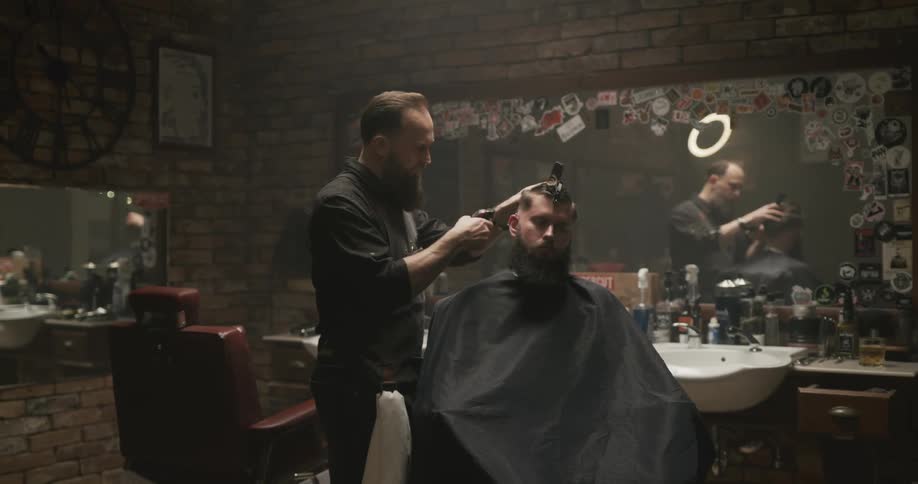 A man getting a haircut