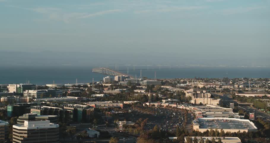 Aerial shot of a city