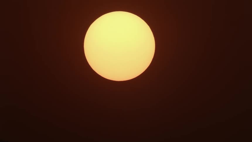 A shot of a sun moving