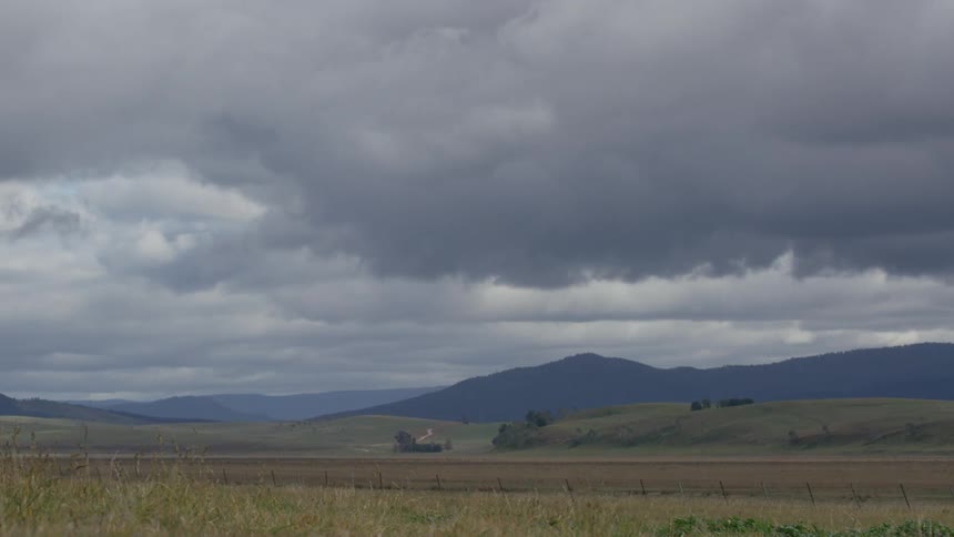 A time lapse of a landscape