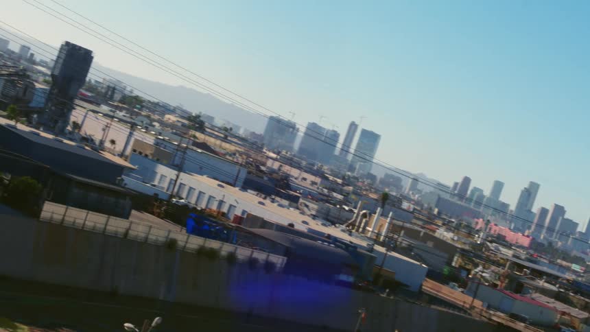 The cityscape of a metropolis on a sunny day