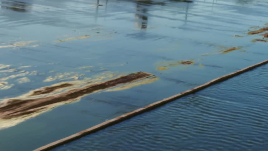 A canal with water reflecting light
