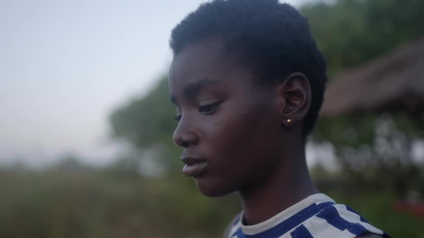 A portrait of a girl outdoors