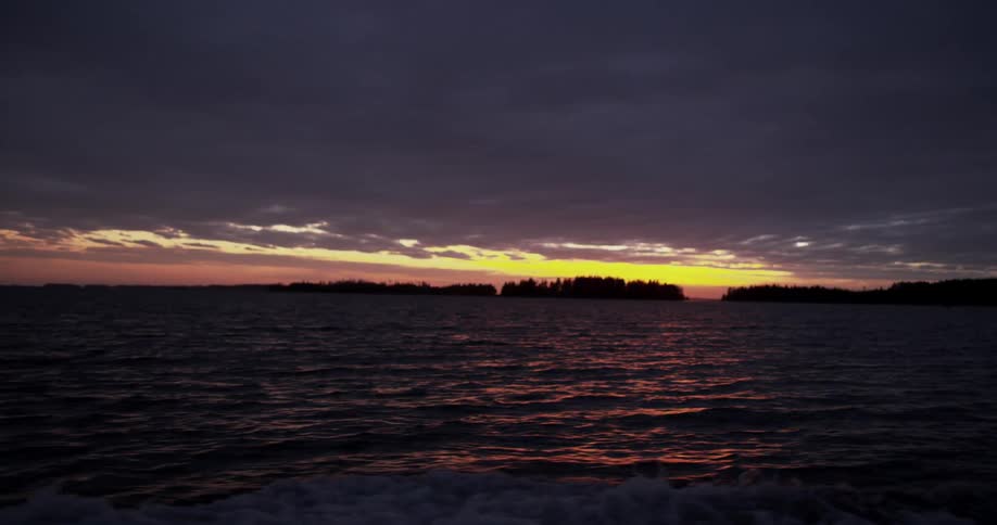 Waves crashing at dawn