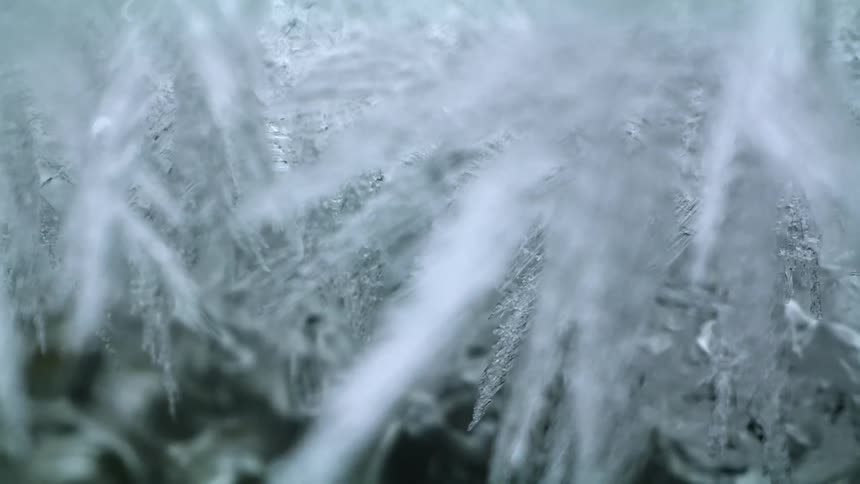 Ice is melting in an arctic area during the day