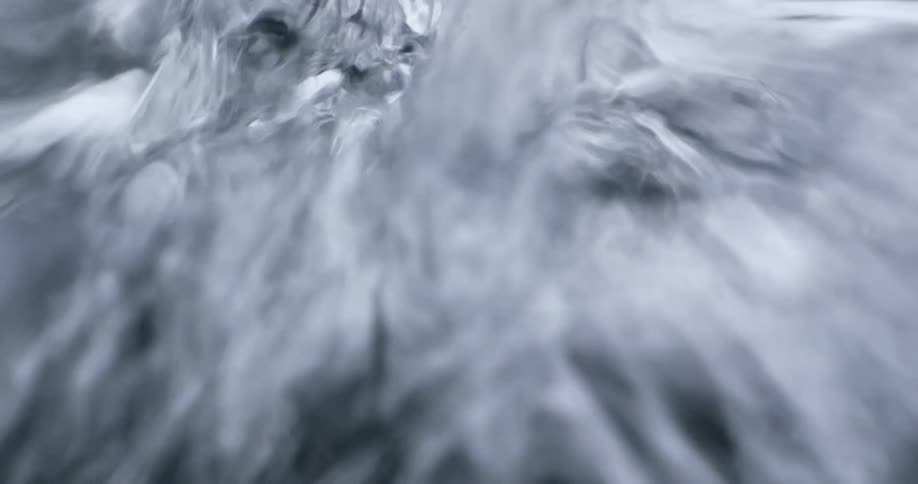 Close up of water rushing in a river
