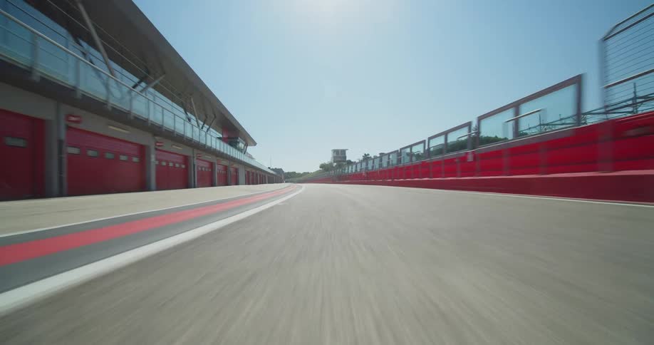 The track at an outdoor race track