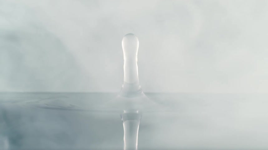 A view of water dropping into a bigger pool of water