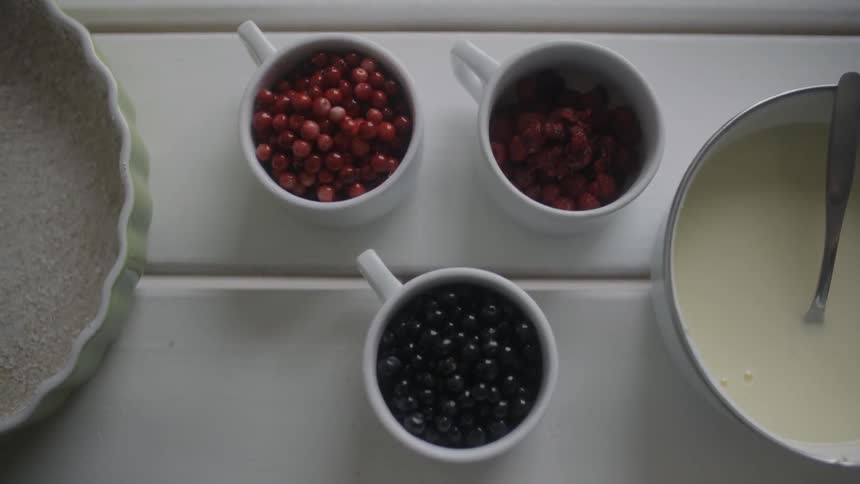 Ingredients to make a dessert