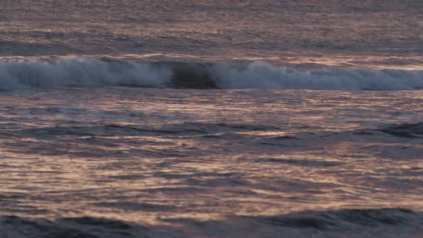 Ocean waves splashing and rolling in