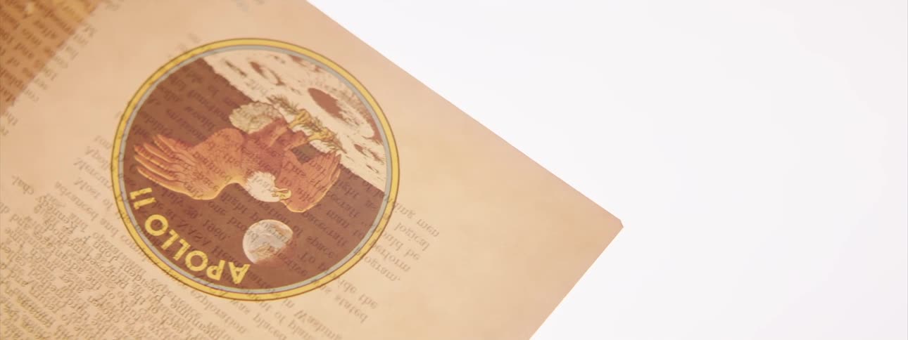 Page of a book over the bright surface of a light table