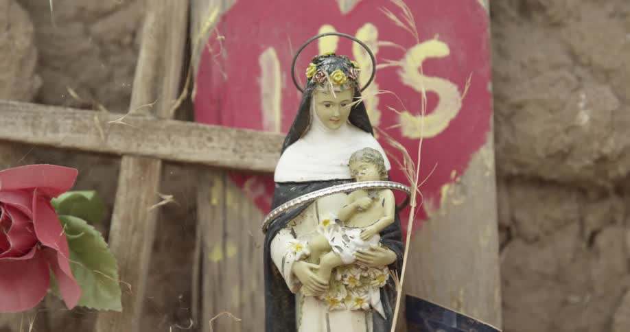 A view of a religious statue
