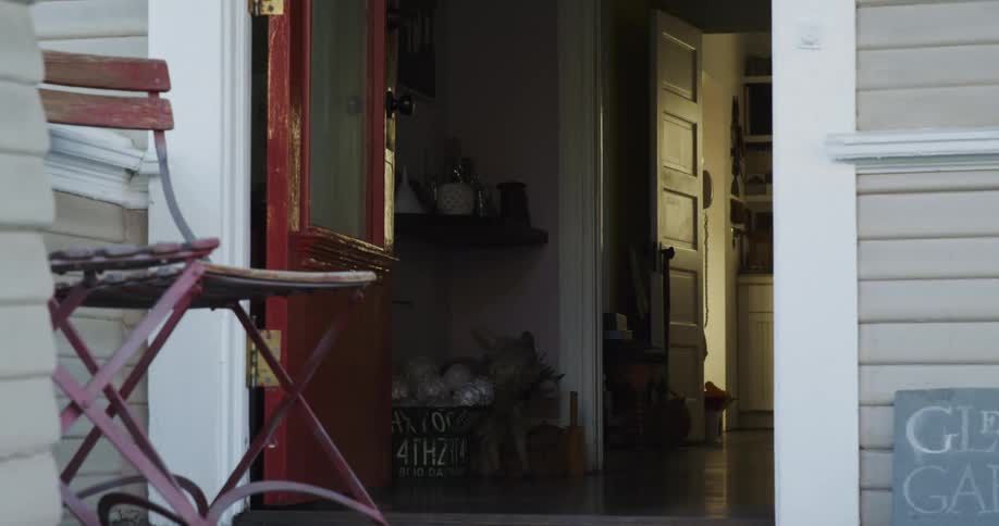 An open door leading in to a home