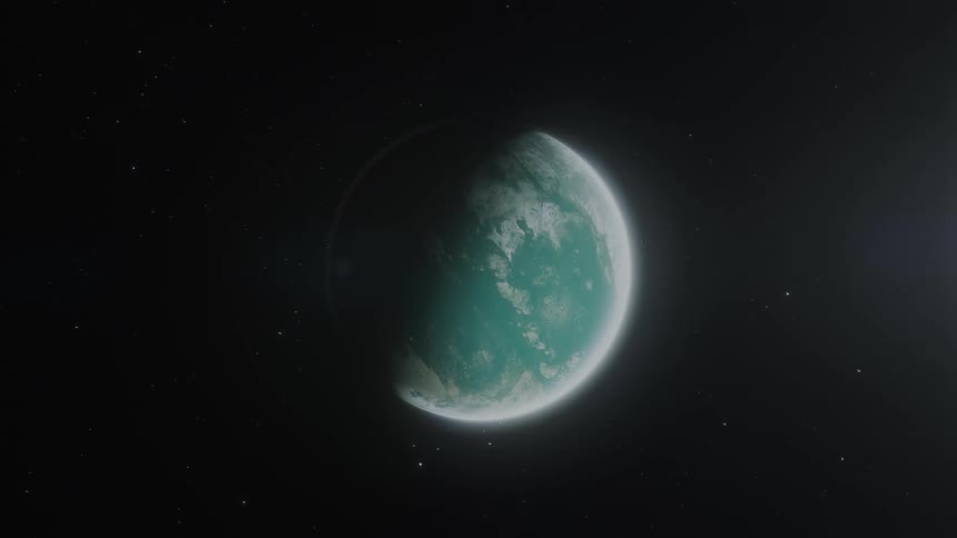 A planet in outer space