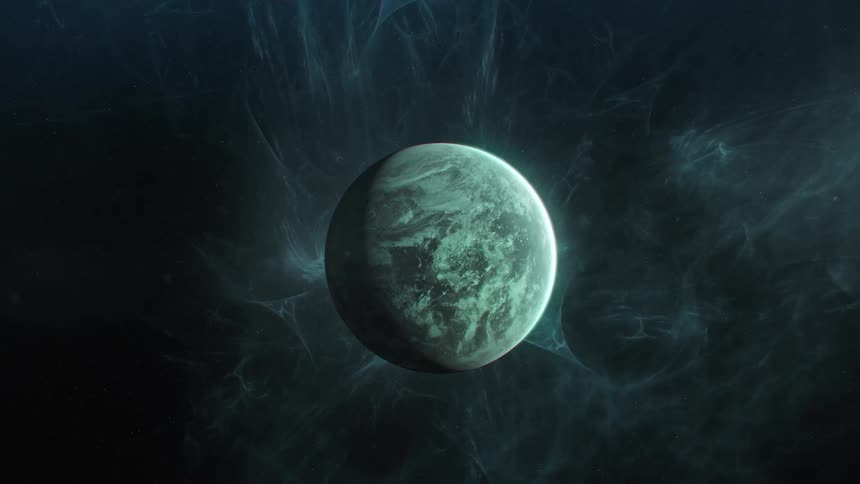 Moving closer to a planet floating in space