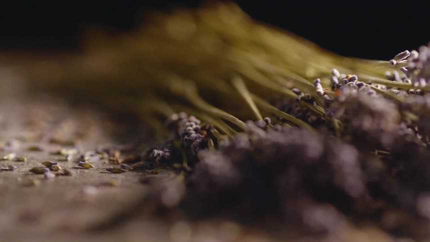 A bundle of lavender on a table