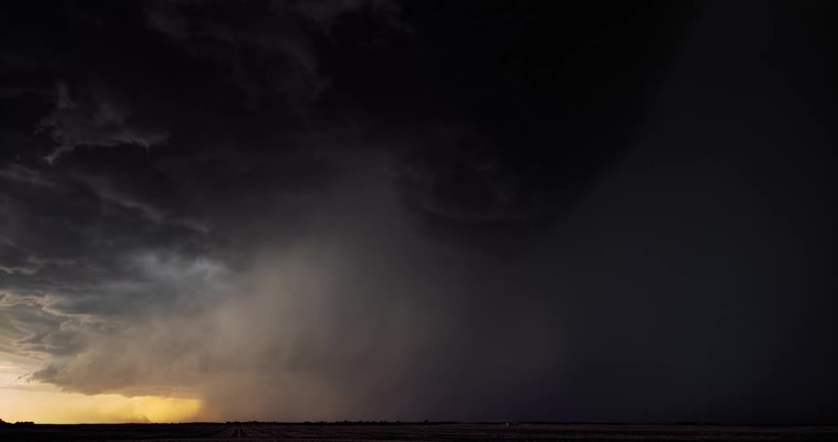 Lighting flashes in the storm clouds