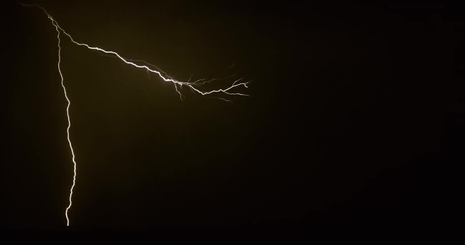 A landscape with a storm with lightning